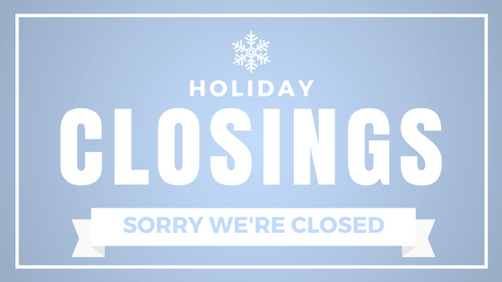 Book Store Closings for the Holidays